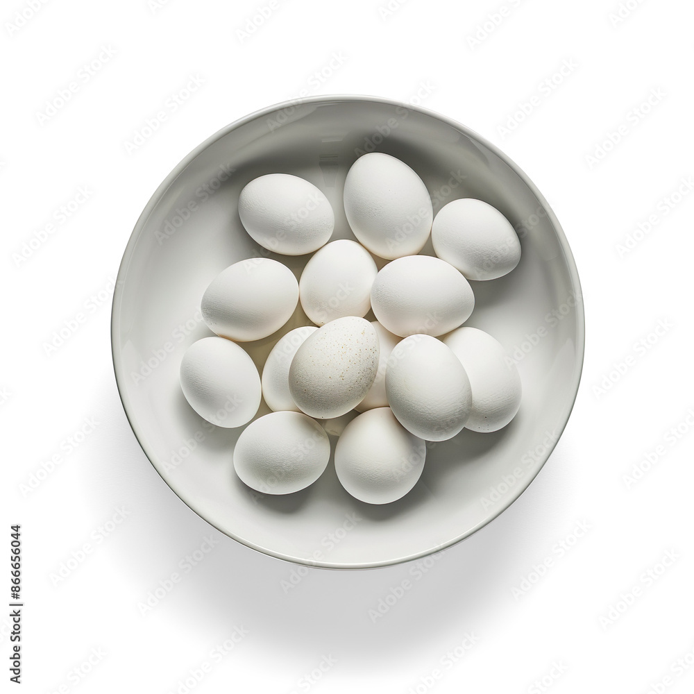 Transparent Background: White Eggs in Isolation Transparent Background: White Eggs in Isolation