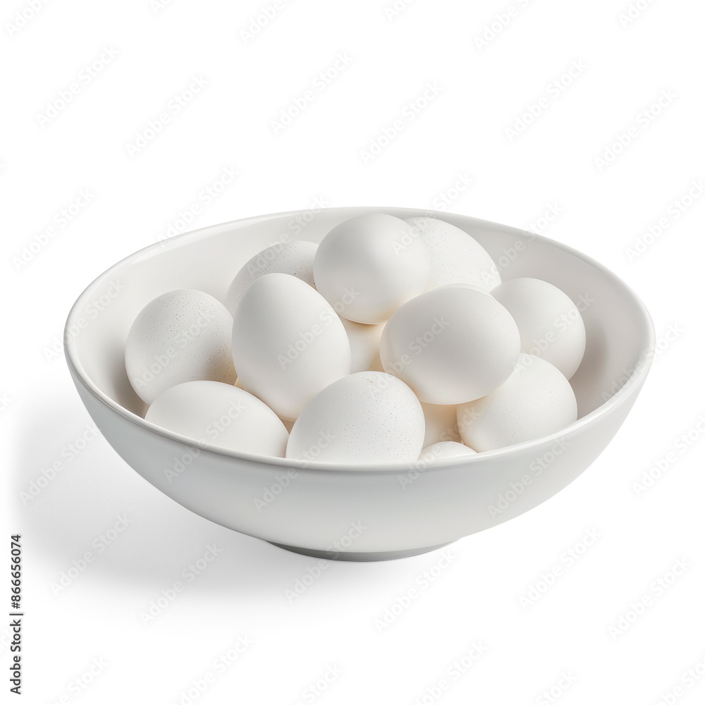 Transparent Background: White Eggs in Isolation Transparent Background: White Eggs in Isolation