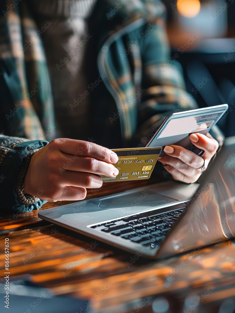 custom made wallpaper toronto digitalPerson Making Online Purchase With Credit Card and Laptop