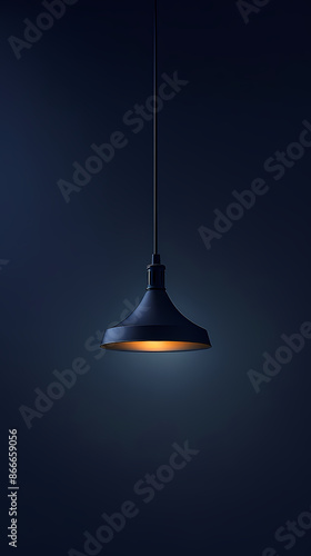 Minimalist chandelier hanging on the background