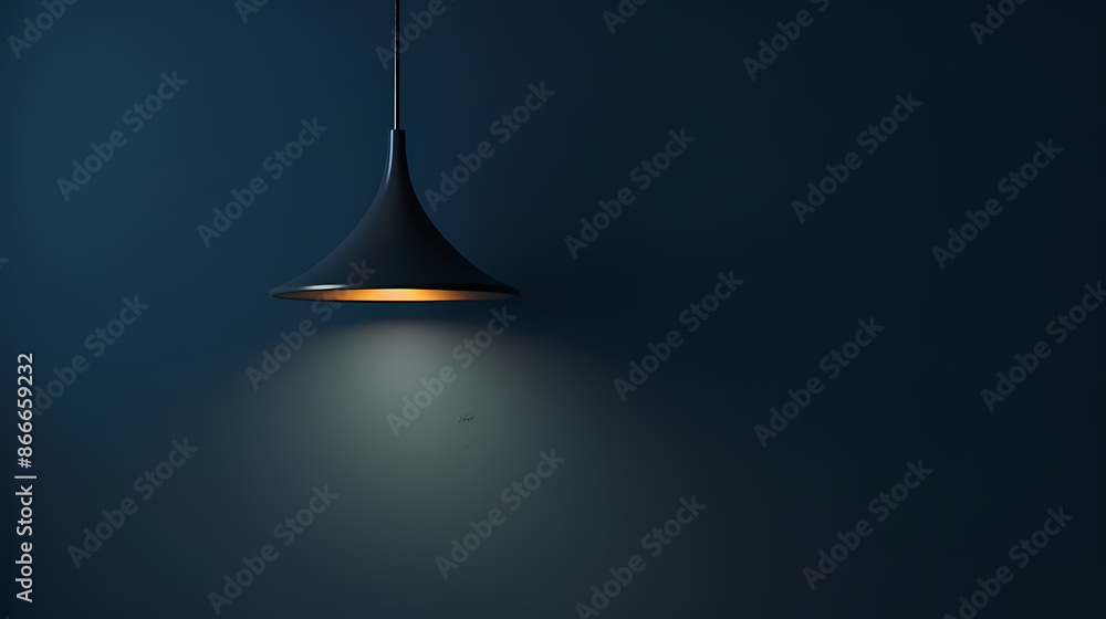 Fototapeta premium Minimalist chandelier hanging on the background