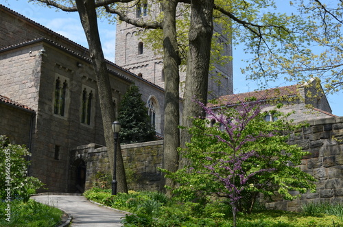 Obraz na płótnie Nowy Jork, Fort Tryon, zamek, wiosną w salonie