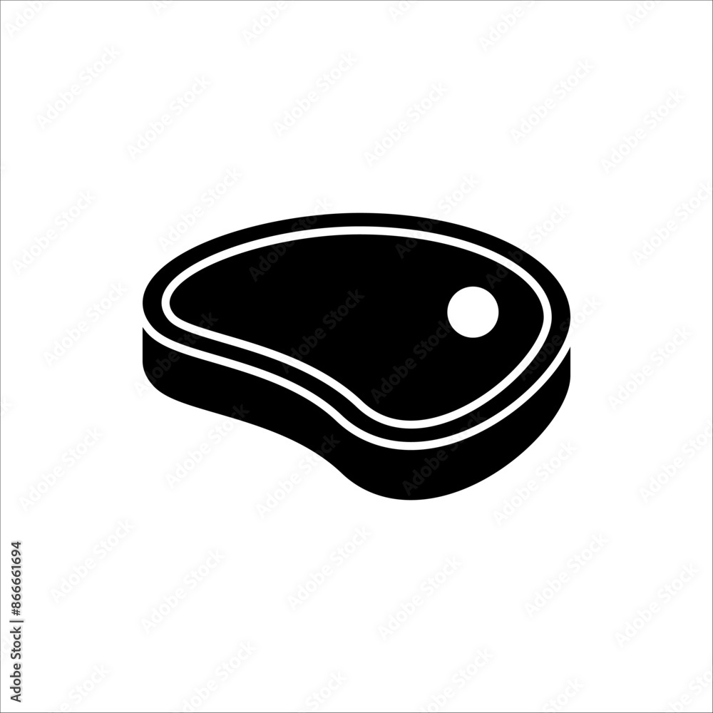 Meat Icon. Vector illustration for web design. Isolated on white background. Meat Icon. Vector illustration for web design. Isolated on white background.
