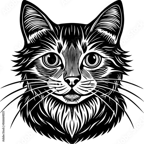 black and white cat