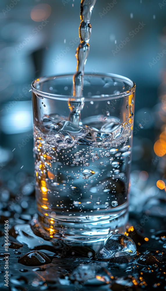 glass of water with splash, closeup glass of water with splash, closeup