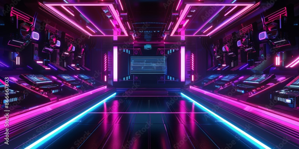 Futuristic Neon Cyber Lab Futuristic Neon Cyber Lab