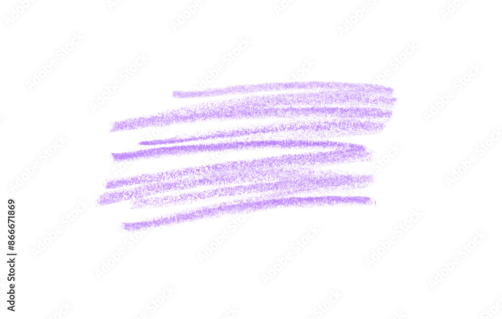 Fototapeta premium Purple pencil strip line stroke, line brush stroke in style on transparent background. abstract background.
