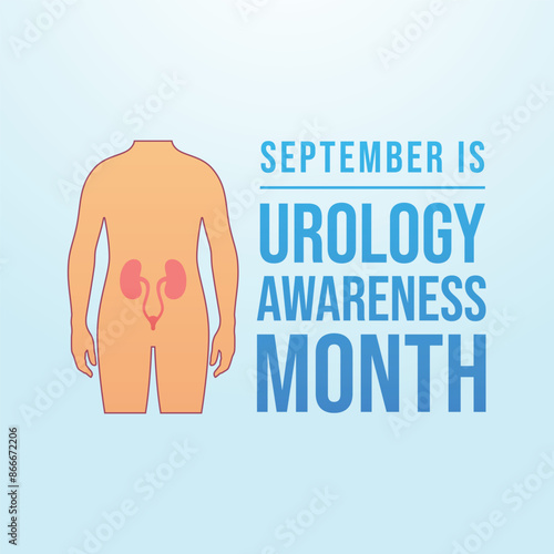 Urology Awareness Month. Flat art design. Healthcare awareness design. Good for usage template celebration. eps 10.