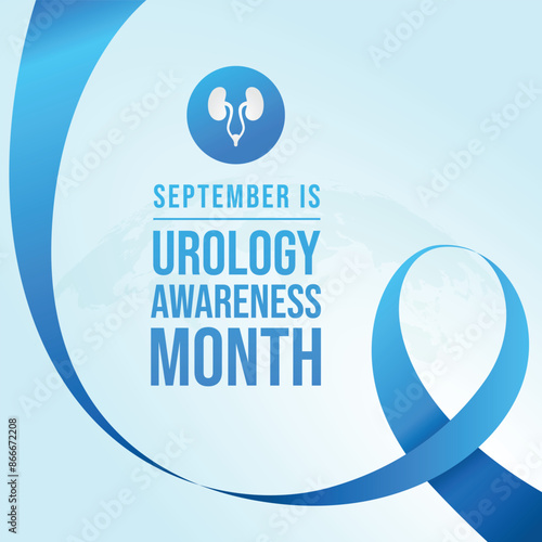 Urology Awareness Month. Flat art design. Healthcare awareness design. Good for usage template celebration. eps 10.