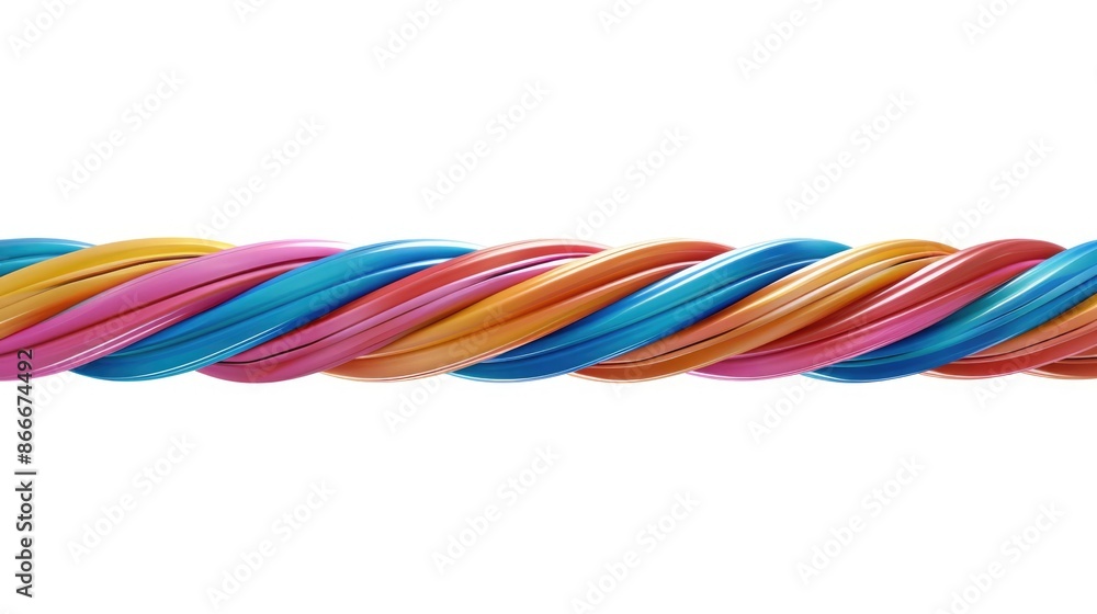 Colorful copper electrical power wire isolated on white background. Colorful copper electrical power wire isolated on white background.