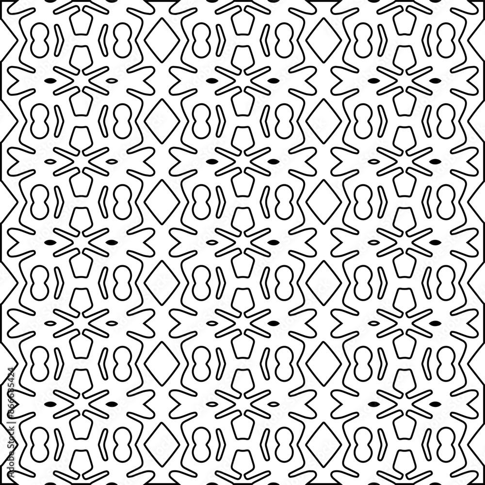 Stylish texture with figures from lines.
Abstract black and white pattern for web page, textures, card, poster, fabric, textile. Monochrome graphic repeating design. Stylish texture with figures from lines.
Abstract black and white pattern for web page, textures, card, poster, fabric, textile. Monochrome graphic repeating design.