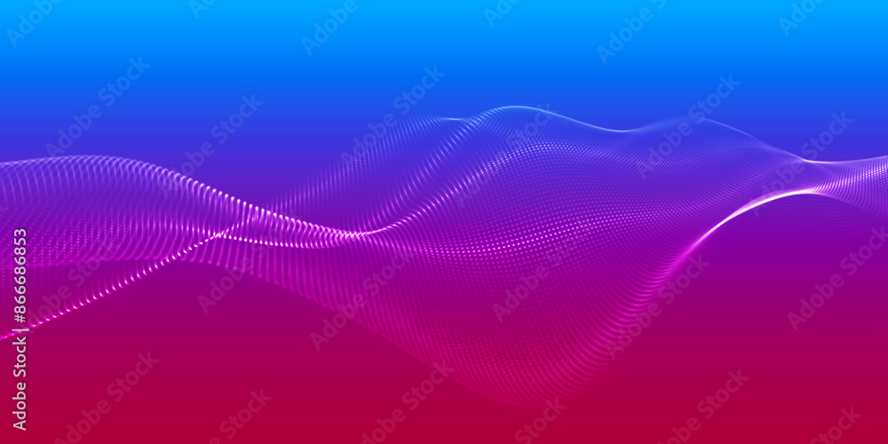Futuristic dot wave. Abstract digital particle wave. Technology background. Colored musical wave. Light background. Digital background with smooth, wavy curves. 3D rendering Futuristic dot wave. Abstract digital particle wave. Technology background. Colored musical wave. Light background. Digital background with smooth, wavy curves. 3D rendering