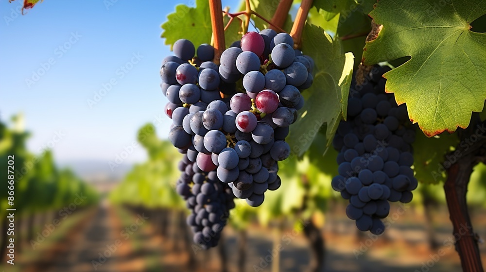 Fototapeta premium red wine grapes
