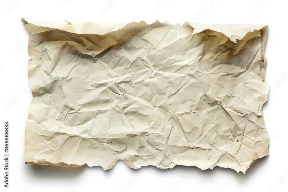 Obraz premium Paper textures for design work isolated on white background.