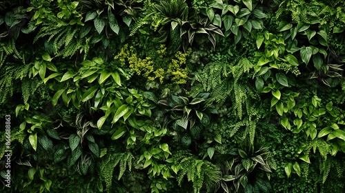 Green wall vertical garden friendly green nature.