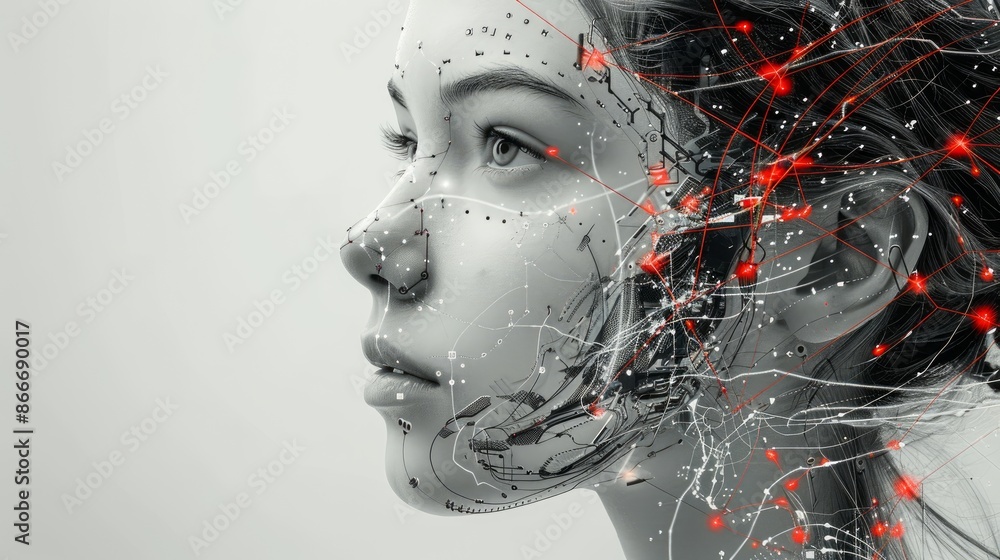 Fototapeta premium woman robot