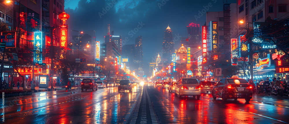 A replica of Thailand's Chinatown, (Yaowarat) a source of diverse cultures in terms of food. Civilization of nightlife A replica of Thailand's Chinatown, (Yaowarat) a source of diverse cultures in terms of food. Civilization of nightlife