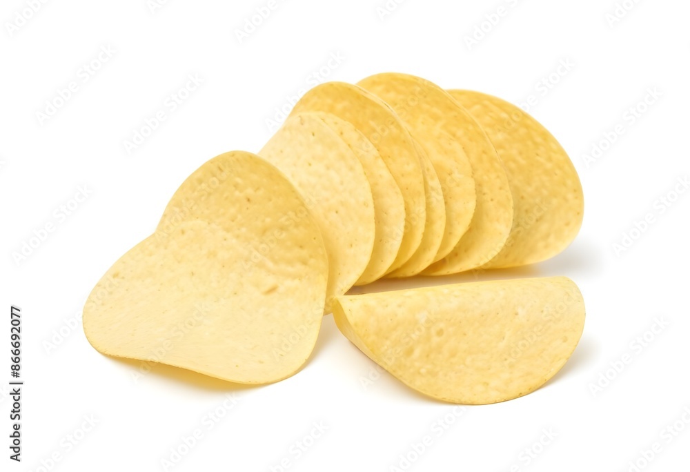Pringles on a White Background - Popular and Crispy Snack Chips Pringles on a White Background - Popular and Crispy Snack Chips