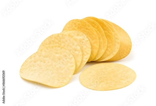 Pringles on a White Background - Popular and Crispy Snack Chips