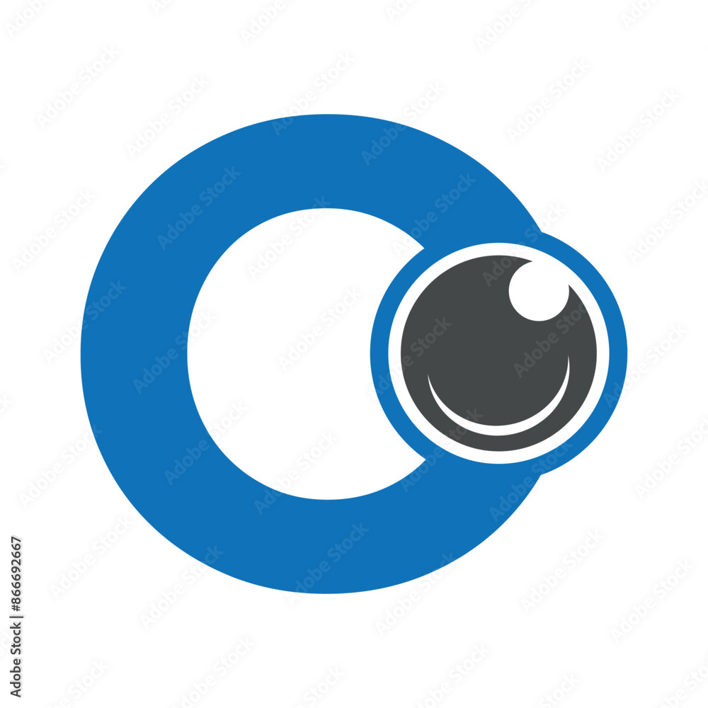 Eye Logo combine with letter O vector template Eye Logo combine with letter O vector template