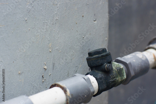 Tableau sur toile Swing check valve on pipe is installed