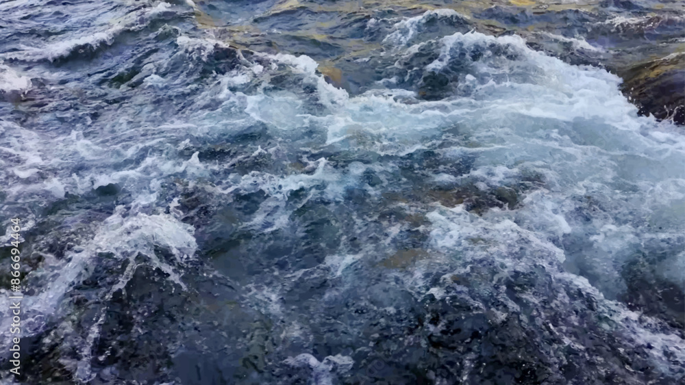 Abstract blue sea water with white wave for background. Abstract blue sea water with white wave for background.