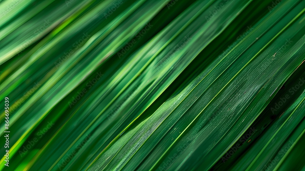 Green tropical plant close-up Green tropical plant close-up