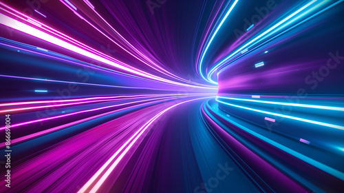 Visualizing high-speed digital transfer with dynamic light trails