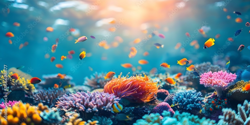 Vibrant coral reef with diverse tropical fish and colorful corals underwater. Concept Underwater Photography, Coral Reefs, Tropical Fish, Colorful Marine Life, Underwater Ecosystems Vibrant coral reef with diverse tropical fish and colorful corals underwater. Concept Underwater Photography, Coral Reefs, Tropical Fish, Colorful Marine Life, Underwater Ecosystems
