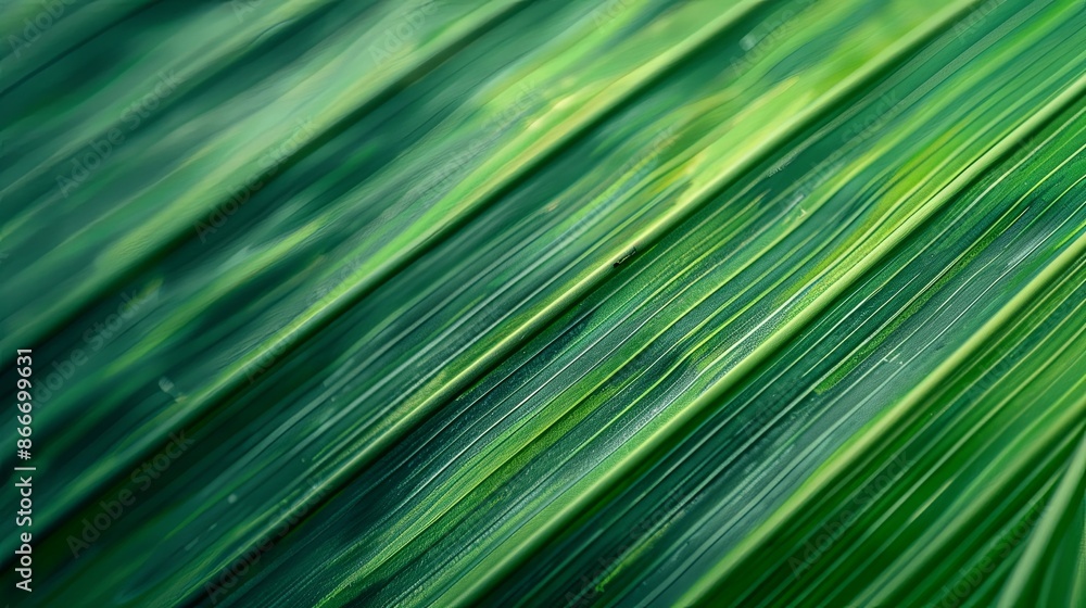 Green tropical plant close-up Green tropical plant close-up