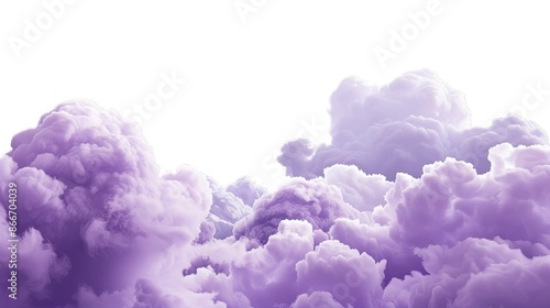 abstract purple clouds or smoke on white background