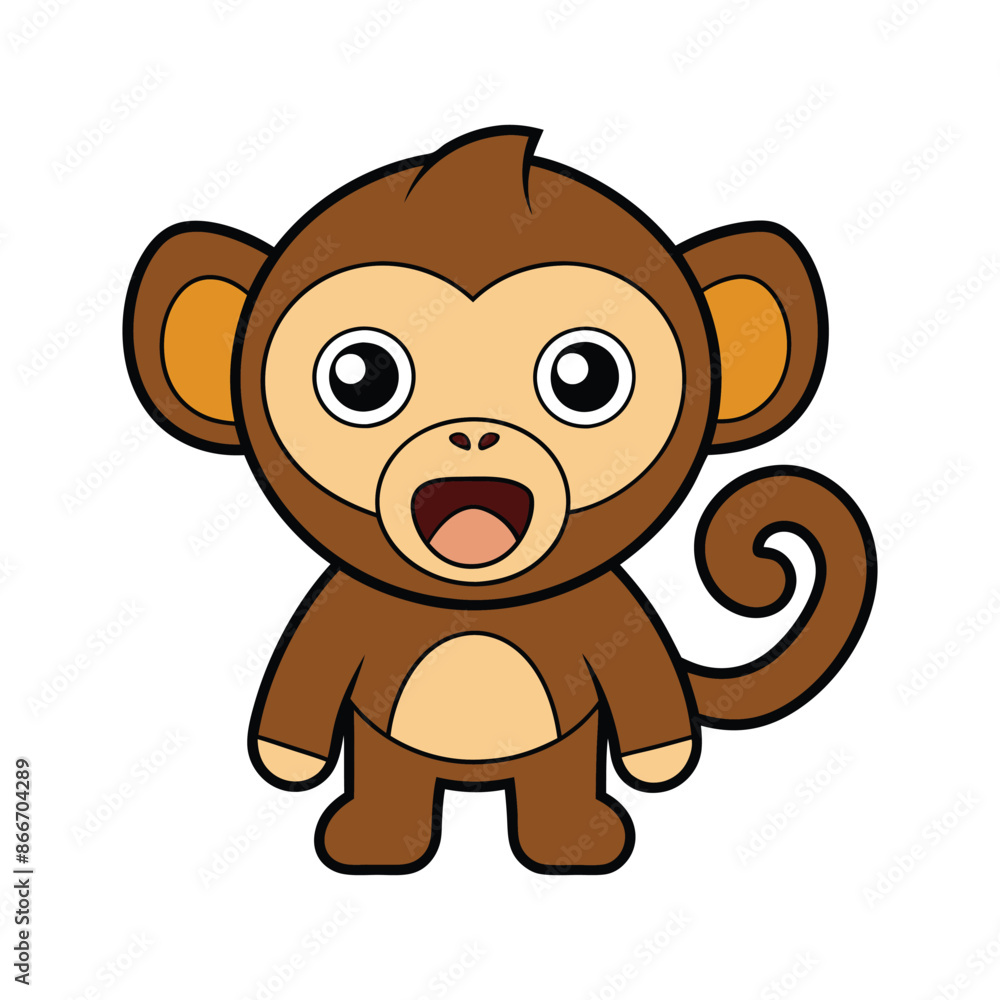 Fototapeta premium monkey vector,monkey icon vector illustration, monkey silhouette of a monkey isolated on a white background, eps, png, svg,monkey vector