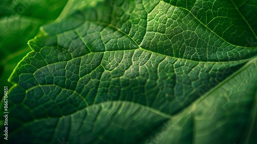 Green tropical plant close-up