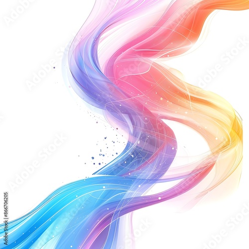 A colorful abstract background with a wave of blue, orange, yellow and purple