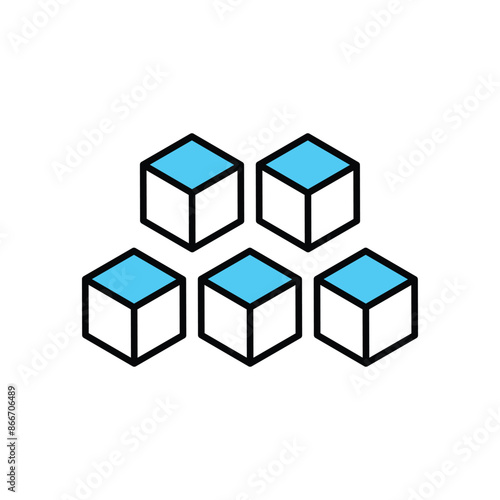 ice cube icon with white background vector stock illustration