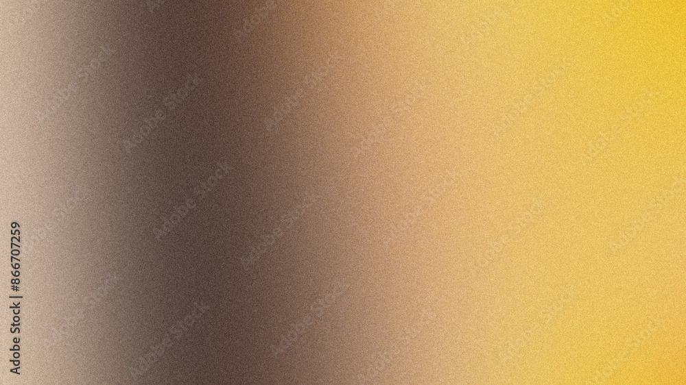 Fototapeta premium Abstract grainy texture gradient background fading from brown to yellow