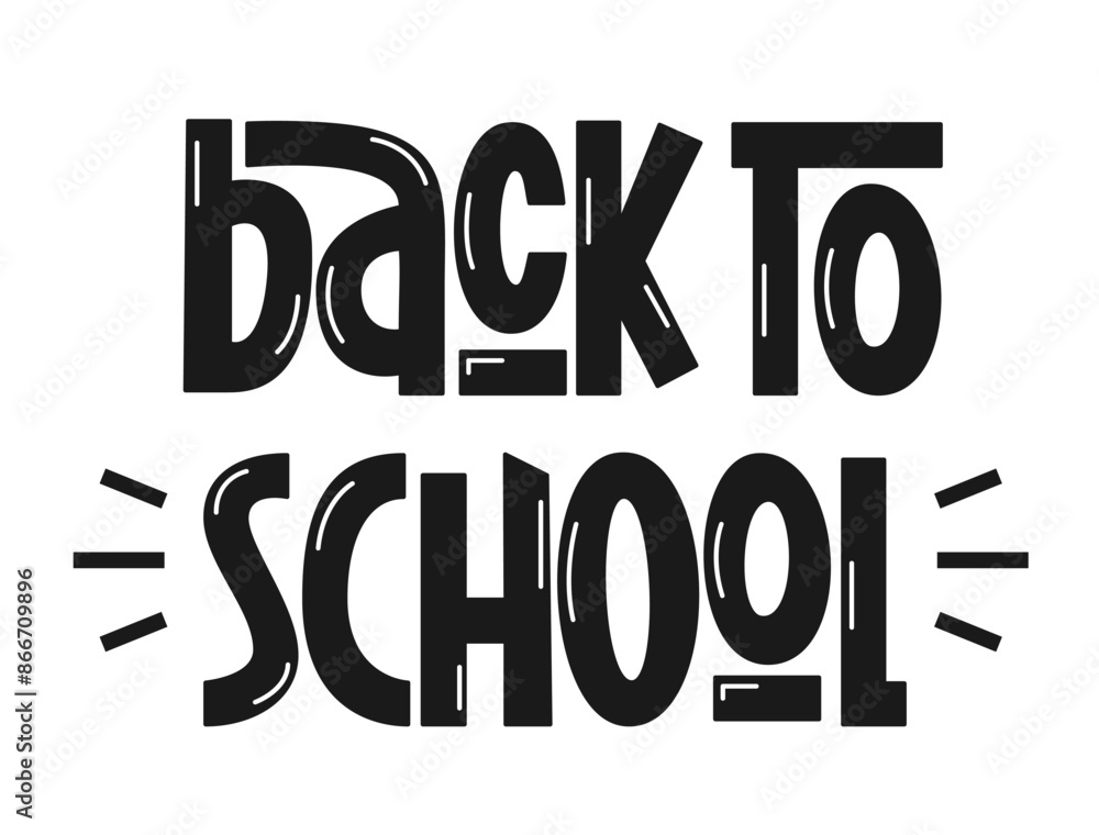 Back To School Handwritten Phrase Quote. Beginning of the School Year Vector Hand Lettering. Back To School Handwritten Phrase Quote. Beginning of the School Year Vector Hand Lettering.
