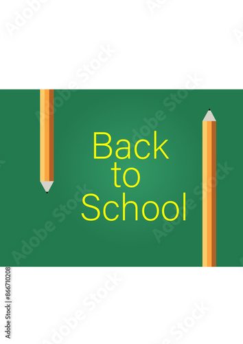 back to school with green background