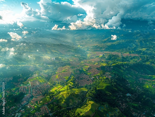 Medellin in Colombia, Aerial view © bvb215
