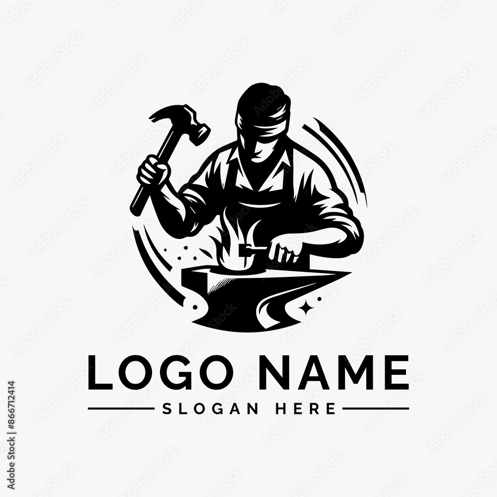 blacksmith vector logo blacksmith vector logo