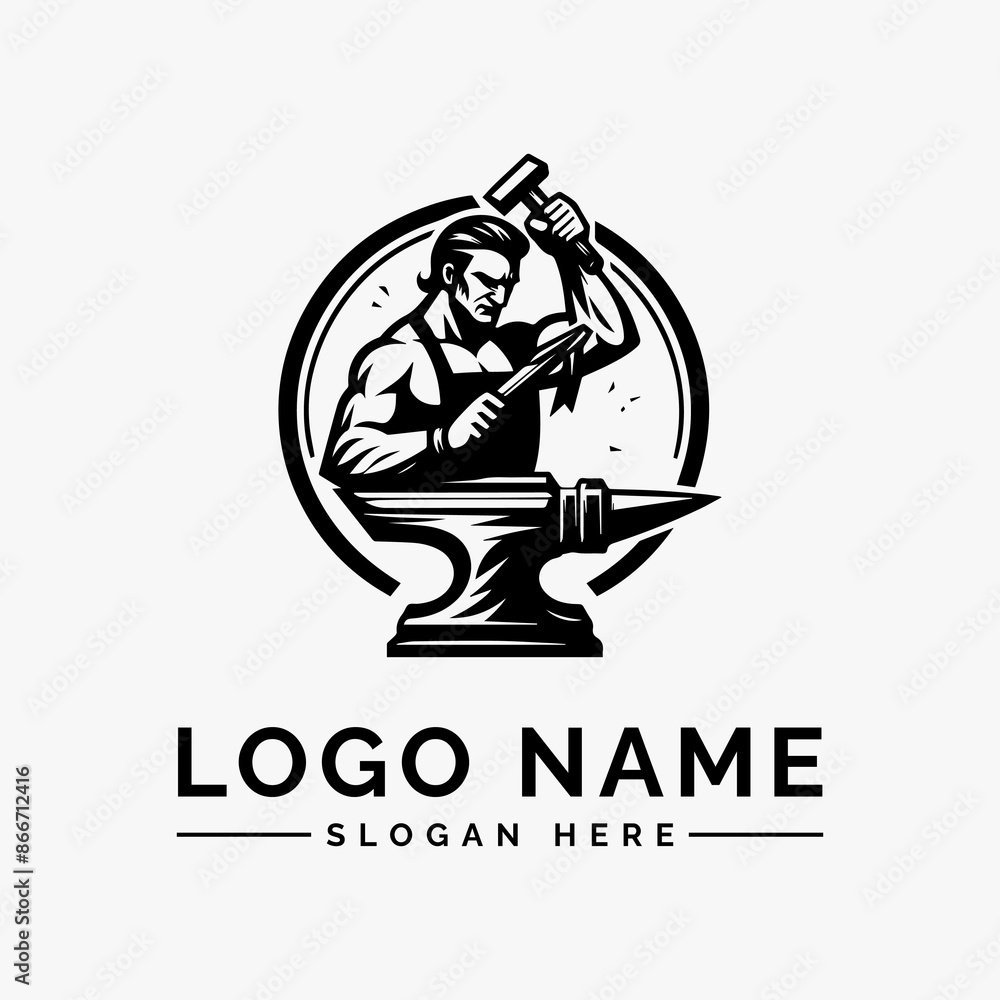 blacksmith vector logo blacksmith vector logo