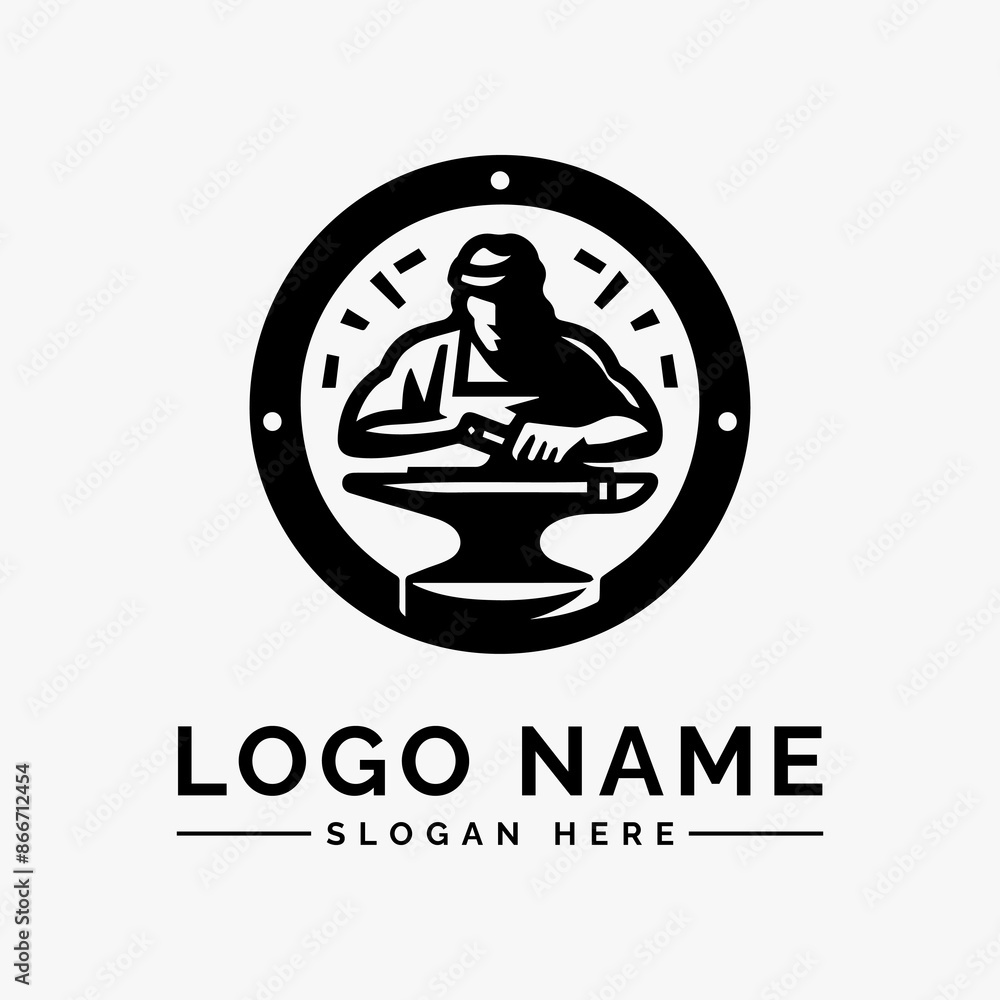 blacksmith vector logo blacksmith vector logo