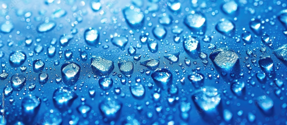 Background of blue water droplets Background of blue water droplets