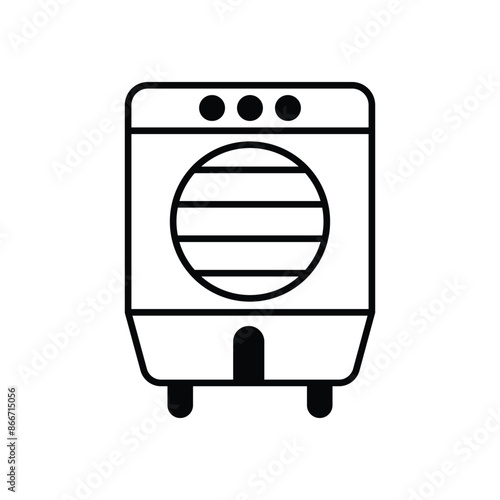 air cooler icon with white background vector stock illustration