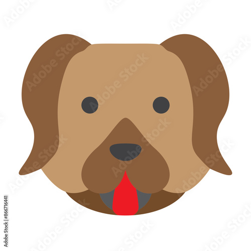 Dog Vector Flat Icon Design