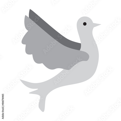 Pigeon Vector Flat Icon Design