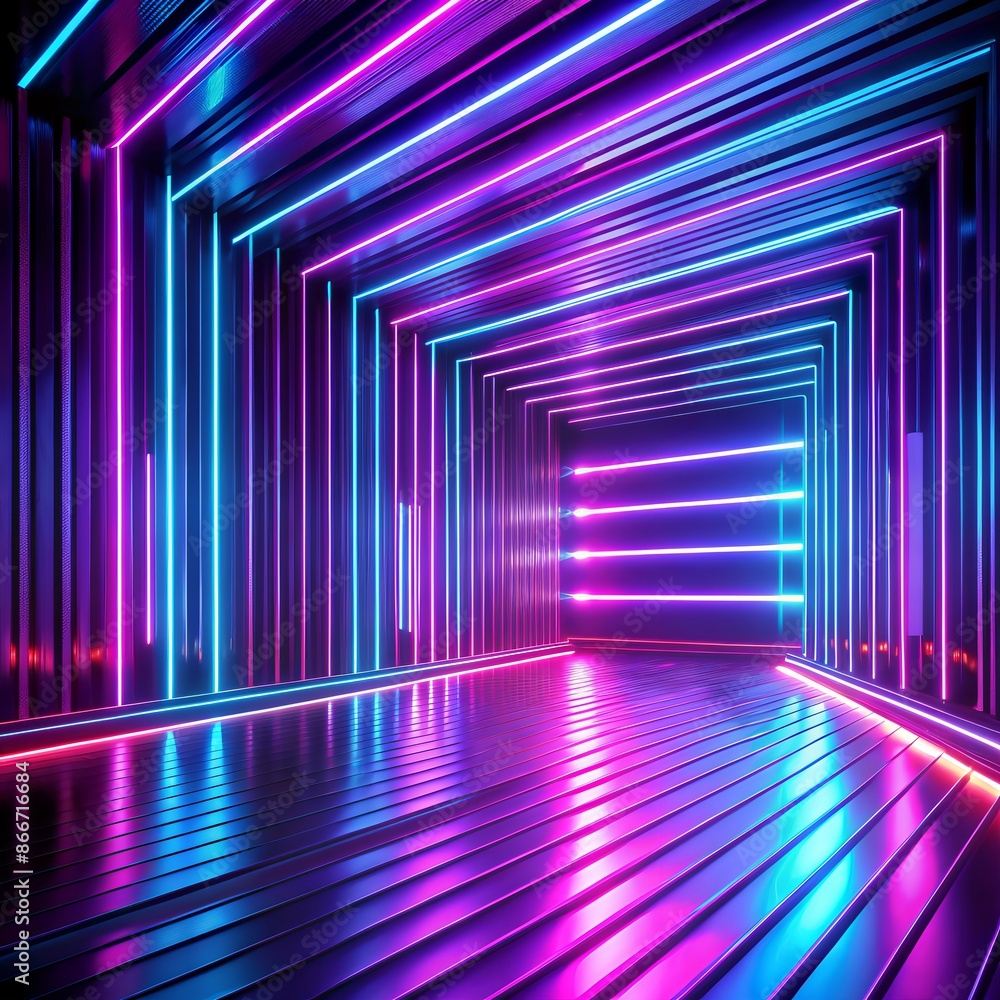 3d render, abstract panoramic red blue pink neon background with arrows showing right direction, glowing in the dark 3d render, abstract panoramic red blue pink neon background with arrows showing right direction, glowing in the dark