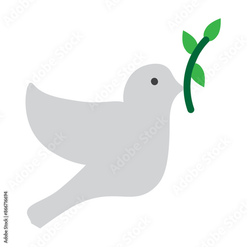 Dove Vector Flat Icon Design