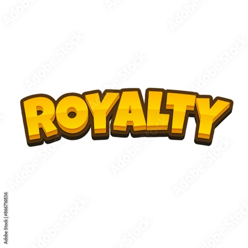 3D Royalty text poster art