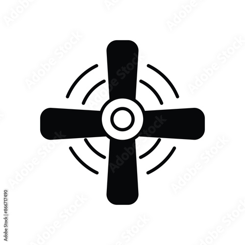ceiling fan icon with white background vector stock illustration